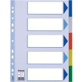 Esselte Multicoloured Polypropylene Dividers Indice a linguetta vuota Cloruro di polivinile [PVC] Multicolore (Esselte - deler - 5 dele - for A4 - me)