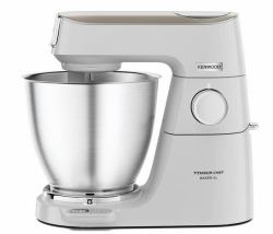 Kenwood Titanium Chef Baker XL KVL65.001WH Sbattitore con base 1200 W Argento, Bianco (Kenwood Titanium Chef)