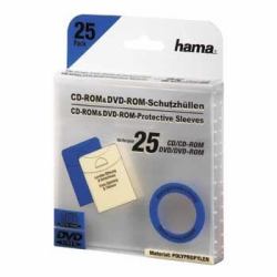 Hama CD/DVD Protective Sleeves, Pack of 25 25 dischi Trasparente (Hama CD/DVD lomme)
