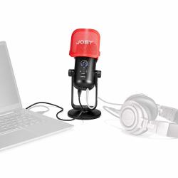 Joby JB01775-BWW microfono Nero, Rosso Microfono da studio (JOBY Wavo POD - mikrofon)