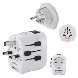 Hama World Travel Pro Light USB adattatore per presa di corrente Universale Bianco (Hama Weltreiseadapter Set World Travel)
