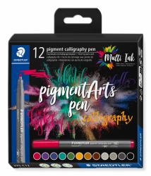 Staedtler Pigment Arts Calligraphy Pen marcatore Multicolore 12 pz (STAEDTLER 375 - fiberspidspen - callig)
