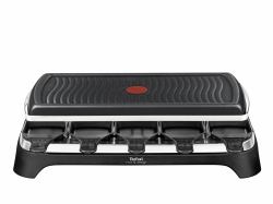 Tefal RE4588 griglia per raclette 10 persona[e] 1350 W Nero, Acciaio inox (Tefal Gourmet 10 Inox&Design raclette)