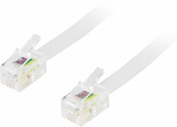 Deltaco DEL-155 cavo telefonico 3 m Bianco (DELTACO telefonkabel - 3 m)