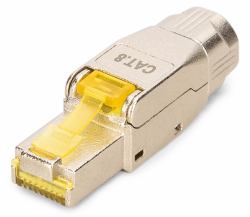 Digitus Connettore di campo CAT 8.1, schermato, connessione di montaggio senza attrezzi (CAT 8.1 FIELD PLUG SHIELDED - TOOL FREE DUST CAP)