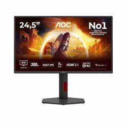 AOC G4 Q25G4SR computer monitor 62.2 cm [24.5"] 2560 x 1440 pixels Quad HD LED Black, Red (AOC Gaming Q25G4SR - LED monitor - gaming - 25" [24.5" viewable] - 2560 x 1440 QHD @ 300 Hz - IPS - 400 cd...