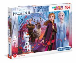 Clementoni 27274 puzzle Puzzle a blocchi 104 pz Cartoni (Clementoni SuperColor Disney Frozen 2)