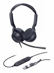 Yealink UH42 Dual Teams USB-C/A Auricolare Cablato A Padiglione Ufficio USB Type-C / USB Type-A Nero (Yealink 1308195 UH42 Dual Teams USB-C/A)
