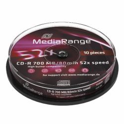 MediaRange MR214 blank CD CD-R 700 MB 52x 10 pc[s] (MediaRange - CD-R x 10 - 700 MB - lagr)