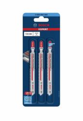 Bosch 2 608 900 566 lama per sega a gattuccio, sega a traforo e sega universale Lama per seghetto alternativo Carburo 3 pz (Bosch Expert Plastic Composites Clean)