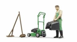 BRUDER 62103 set da gioco (BRUDER bworld gardener with lawn mower)