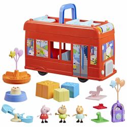 Peppa Pig 2 in 1 Party Bus, playset con bus di 2 in 1 (PEP PEPPAS 2 IN 1 PARTY BUS)