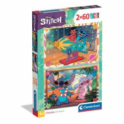 Clementoni Supercolor Disney Stitch - 60 pezzi (2x60 Puzzles Kids Stitch)