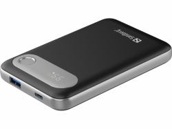 Sandberg 421-16 batteria portatile Polimeri di litio [LiPo] 10000 mAh Alluminio, Nero (Travel Powerbank 10000 PD20W - Travel Powerbank 10000 PD20W - Warranty: 60M)