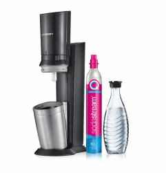 SodaStream Crystal 3.0 Metallo, Acciaio inox Nero (SodaStream Soda Maker Crystal 3 0 QC b)
