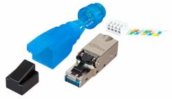 EFB Elektronik 88035AV.1 cavo di collegamento RJ45 Colore acqua (RJ45 PLUG STP CAT.6A - FIELD-TERMINABLE)