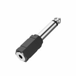 Hama 00205195 adattatore per inversione del genere dei cavi 3.5mm 6.3mm Nero, Argento (Hama 00205195 kabel kÃ¸nsskifter 3.5mm)