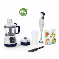 Tefal Yummy Gourmet HB55W4 0,8 L Frullatore per cottura 600 W Bianco (Tefal HB55W Yummy Gourmet Blender and Stand Mixer blue/white)