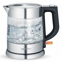 Severin WK 3468 bollitore elettrico 1 L 2200 W Nero, Acciaio inox, Trasparente (Severin WK 3468 elkedel 1 L 2200 W Sor)