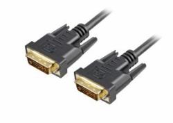 Sharkoon DVI-D/DVI-D [24+1], 1 m cavo DVI Nero (Sharkoon Kabel DVI-D -> DIV-D [24+1] 1)