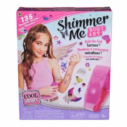 Cool Maker , Shimmer Me Body Art with Roller, Jewels & 3 Foils, 135 Metallic Temporary Tattoo Designs, Arts and Crafts Kids Toys for Girls Ages 7+ (Cool Maker Shimmer Me Tattoo Studio)