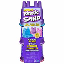 Kinetic Sand , Shimmer Sand 3 Pack with Molds and 12oz of (Kinetic Sand 6053520 Kunst- og hÃ¥ndvÃ¦r)
