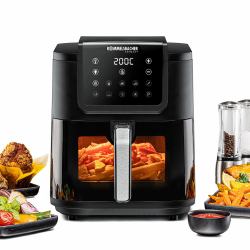 Rommelsbacher FRH 1700 friggitrice Singolo 8 L Indipendente 1700 W Friggitrice ad aria calda Nero, Acciaio inox (Rommelsbacher FRH 1700 frituregryde En)