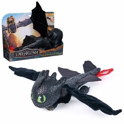 DreamWorks Dragons How to Train Your Dragon, giocattolo di peluche Toothless Vola e coccola, drago di peluche da 30,5 cm, giocattoli per bambini dai 4 anni in su (DrachenzÃ¤hmen leicht gemacht - ...