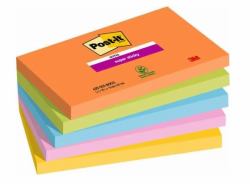3M 7100258793 pouch autoadesiva Rettangolo Blu, Verde, Arancione, Rosa, Giallo 90 fogli Autoadesivo (3M 7100258793 selvklÃ¦bende huskeseddel)