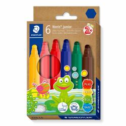 Staedtler 329 C6 marcatore Vivido Blu, Marrone, Verde, Rosa, Rosso, Giallo 6 pz (Staedtler 329 C6 filtpen Bold BlÃ¥, Bru)