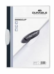 Durable Swingclip cartellina con fermafoglio Polipropilene [PP] Bianco (Durable SWINGCLIP A4 Folder White [25])