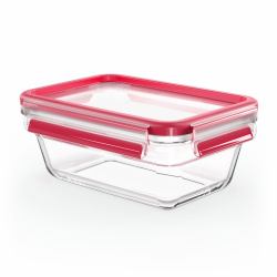 EMSA CLIP & CLOSE N10408 Rettangolare Scatola 0,85 L Trasparente 1 pz (CLIP & CLOSE Glas-Frischhaltedose 0,85)