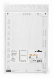 Durable 100302 etichetta non adesiva 80 pz Bianco Rettangolo (Durable Ticket Sheet Inserts 150x67mm [80])