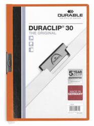 Durable DURACLIP 30 A4 cartellina con fermafoglio PVC Arancione, Bianco (Durable DURACLIP 30 A4 Folder Orange [25])