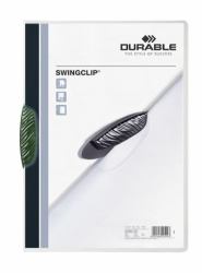 Durable Swingclip cartellina con fermafoglio Polipropilene [PP] Verde (Durable SWINGCLIP A4 Folder Green [25])