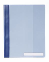 Durable 2510-06 cartellina con fermafoglio PVC Blu, Trasparente (Durable Clear View A4+ Folder Blue [25])