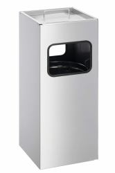 Durable Square Ashtray Bin 17L Black