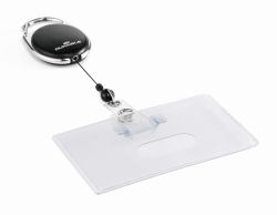 Durable 890701 badge e porta badge Metallo, Plastica (Durable STYLE Badge Reel ID Holder Black)