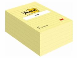 3M 7100172753 pouch autoadesiva Rettangolo Giallo 100 fogli Autoadesivo (Post-itÂ® Large Notes Canary Yellow Lined 101 mm x 152 mm 100 Sheets/Pad 6 Pads/Pack 100% PEFC SGSCH-PEFC-COC-110078)