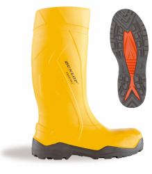 Dunlop PUROFORT+ SAF WELLINGTON 1PR YLW 10 (Dunlop Purofort+Full Safety Wellington Yellow 10)