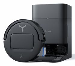 Ecovacs DEEBOT T80 OMNI Robot Aspirapolvere Lavapavimenti, 18.000 Pa, Spazzola OZMO ROLLER, ZeroTangle 3.0, Lavaggio Mocio con Acqua Calda a 40-75 °C, Asciugatura ad Aria Calda, Nero (New--Robotst...