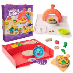 Kinetic Sand , Set di Gioco Squish Pizza, con 452 g di Sabbia e 5 Attrezzi, Giocattoli per Bambini e Bambine, 5+ Anni (Kinetic Sand - Squish Pizza Set [453 G)