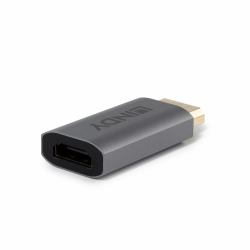 Lindy 41095 adattatore per inversione del genere dei cavi DisplayPort HDMI Type A Grigio (Display Port to HDMI 4K120Hz - Adapter)