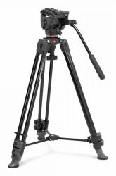 Manfrotto Video Alu with 500X Fluid Head tripod Digital/film cameras 3 leg[s] Black (Manfrotto Video Alu Tripod with 500X F)