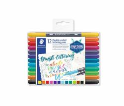 Staedtler 3004 Multicolore 12 pz (STAEDTLER Doppel-Fasermaler brush lett)
