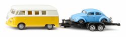Siku VW T1 with trailer and VW Beetle Set di modelli di auto Preassemblato 1:50 (Siku SUPER VW T1 mit AnhÃ¤nger und KÃ¤fe)