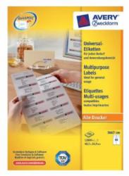 Avery 3667-200 etichetta autoadesiva Bianco 12800 pz (Self-Adhesive Label White - 12800 Pc[S] - Warranty: 12M)