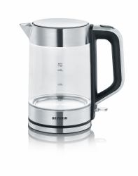 Severin WK 3420 bollitore elettrico 1,7 L 2200 W Nero, Acciaio inox, Trasparente (Severin WK 3420 elkedel 1,7 L 2200 W S)