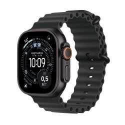 Apple Watch Ultra 3 OLED 49 mm Digitale 422 x 514 Pixel Touch screen 5G Nero Wi-Fi GPS [satellitare] (Apple Watch Ultra 3Â GPS + CellularÂ 49mmÂ Black Titanium Case with Black Ocean Band)