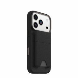 OtterBox Symmetry Series - Astuccio per carta di credito - CompatibilitÃ  MagSafe - pelle di cactus, poliuretano - vanta [nero]
